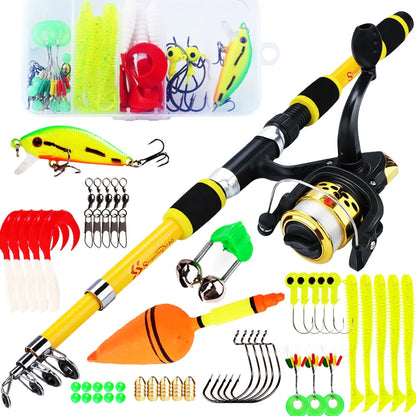 Spinning Fishing Rod and Reel Combo Telescopic Rod