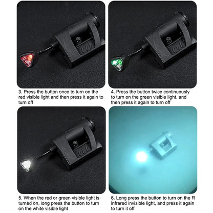 Tactical Helmet Light 3 Modes LED Flashlight