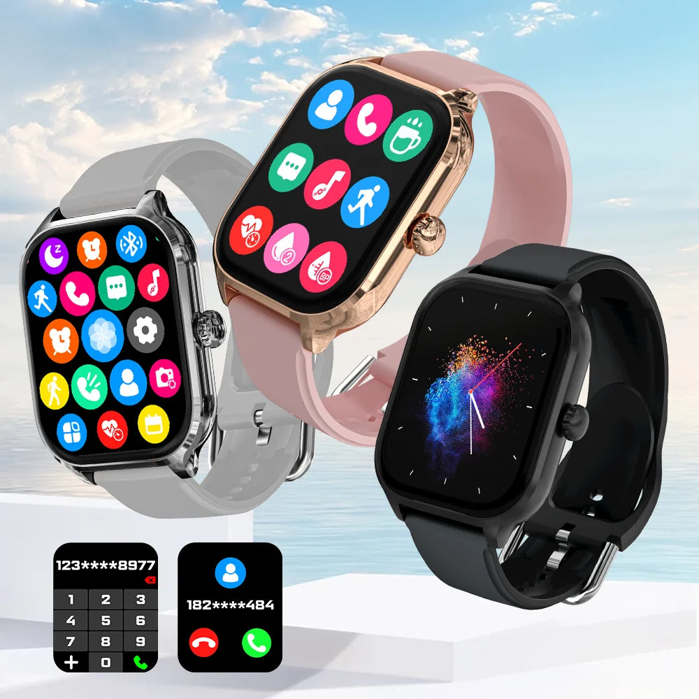 Smartwatch Dial to Answer Calls Calorie Tracking Heart Rate Blood Oxygen