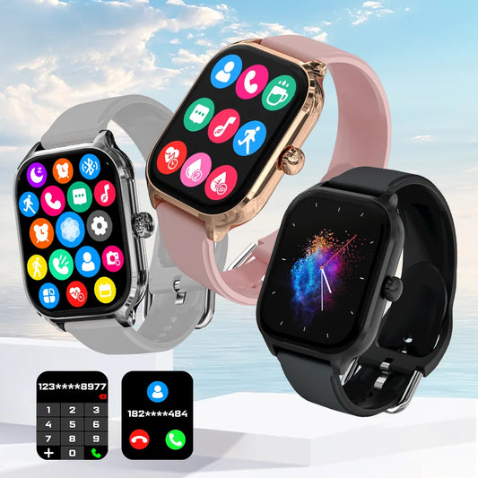 Smartwatch Dial to Answer Calls Calorie Tracking Heart Rate Blood Oxygen