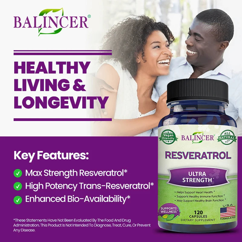 Balincer Resveratrol Capsules Support Cardiovascular Health