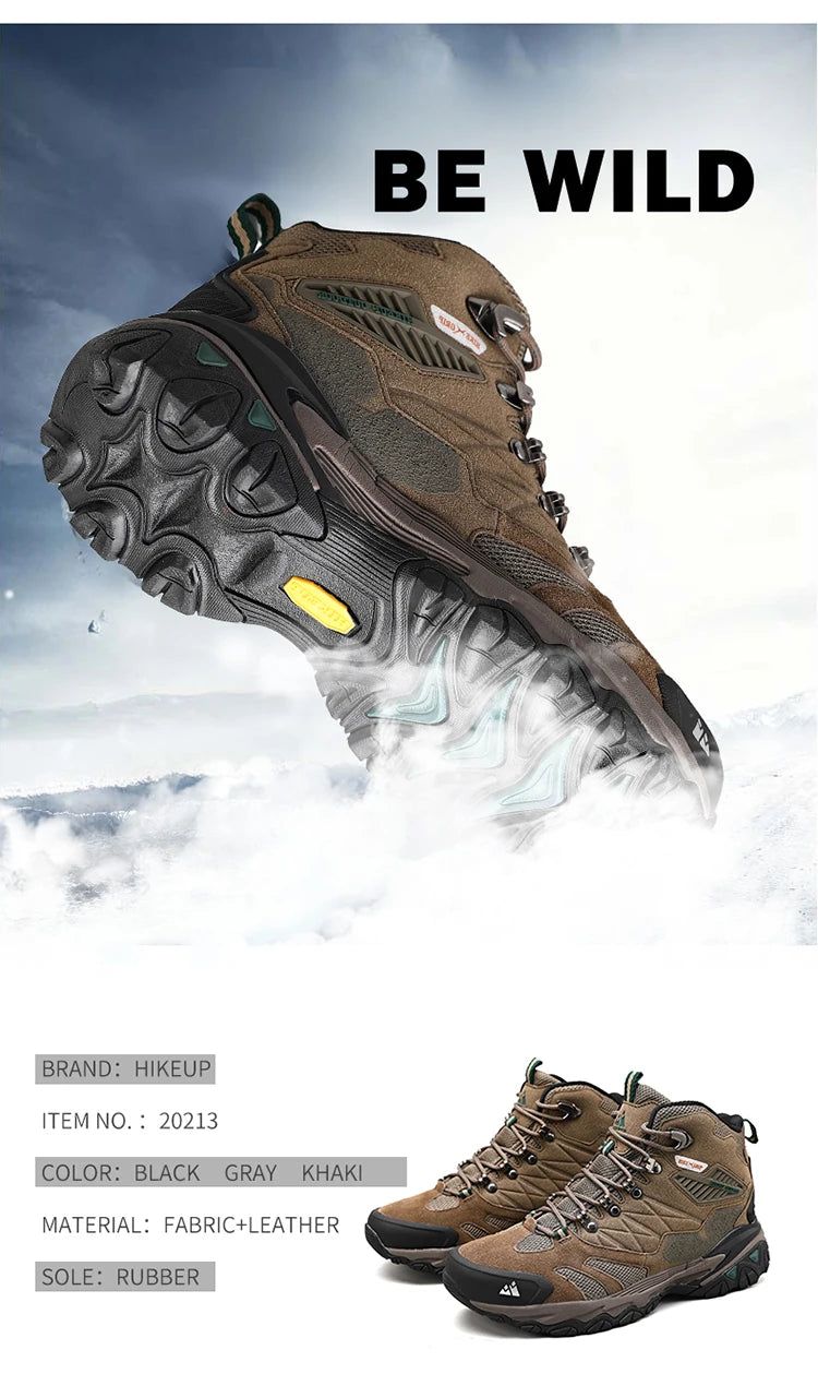 Winter Boot Men Outdoor Hiking Boots Suede
