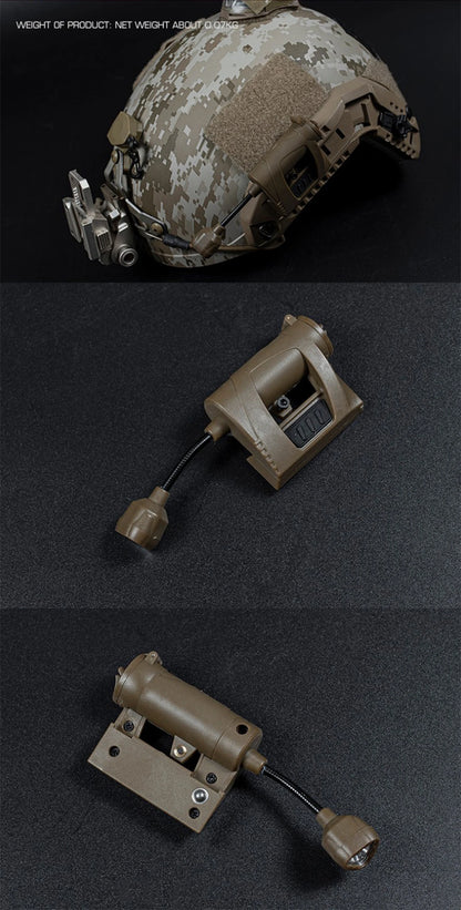Tactical Helmet Light 3 Modes LED Flashlight