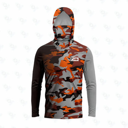 Fishing Shirts Men Sun Protection Hoodie Mask All-in-one
