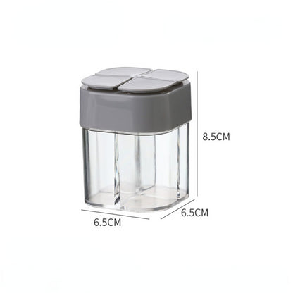 4 in 1 camping seasoning jar with lid transparent spice dispenser