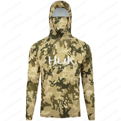 HUK Fishing Clothing Camouflage Men's Long Sleeve