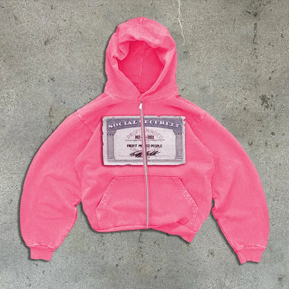 Y2K retro autumn hoodies for men printed patterns