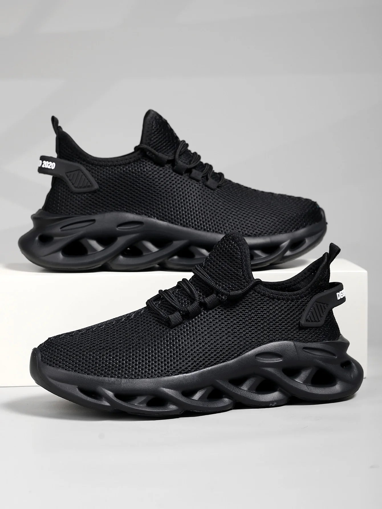 Men Sports Running Black Jogging Shoes Casual Sneakers