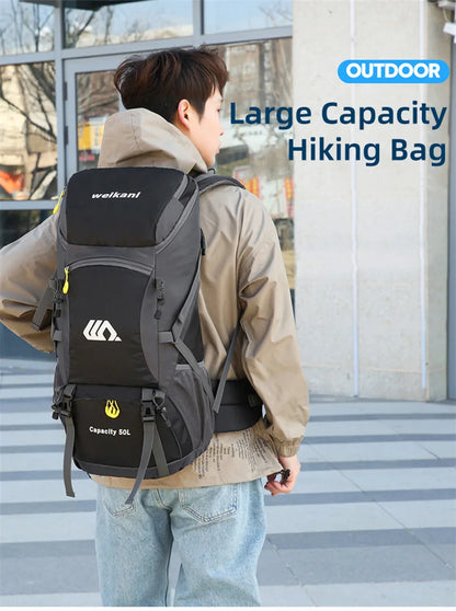 50L Travel Backpack Camping Men Large Hiking Bag