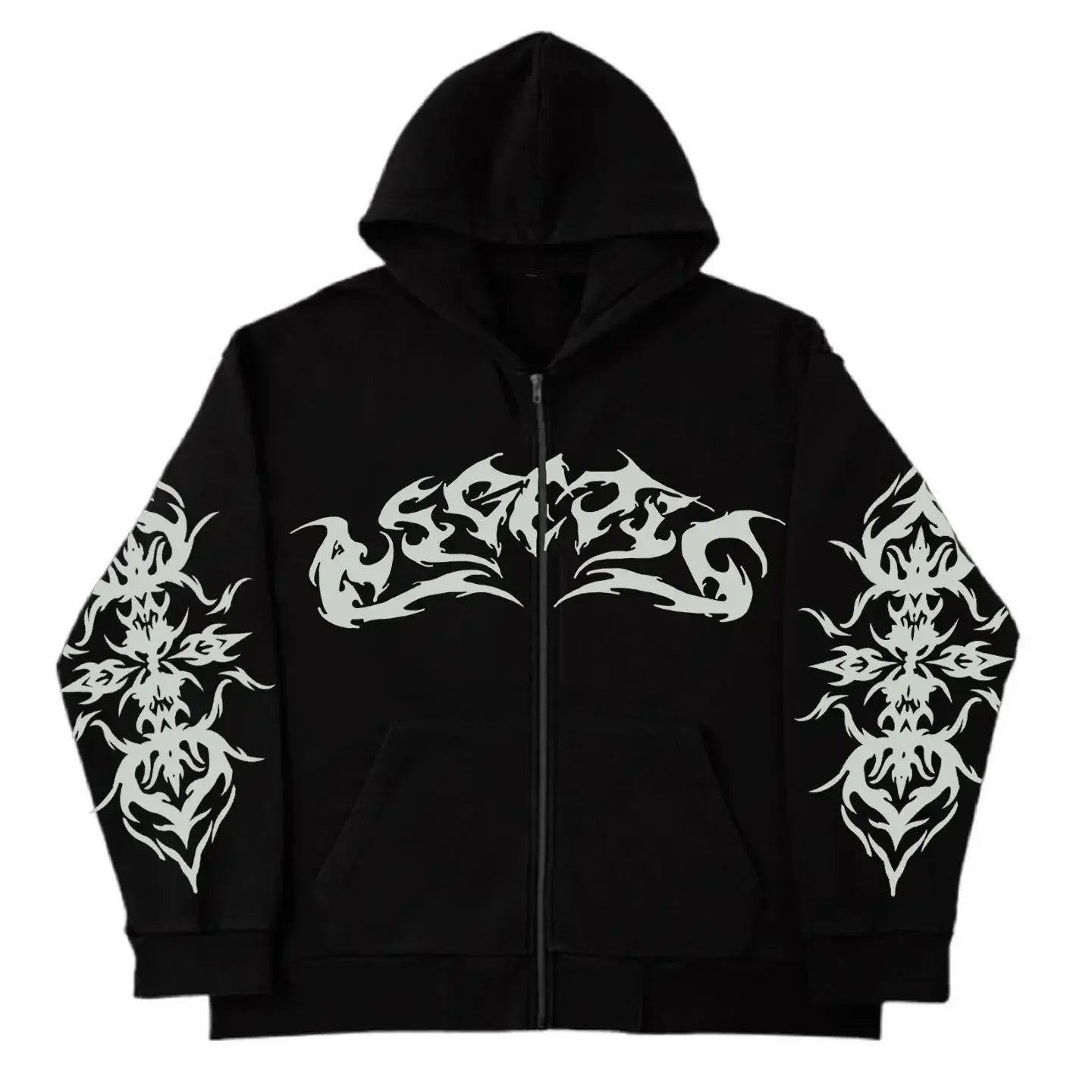Y2K retro autumn hoodies for men printed patterns