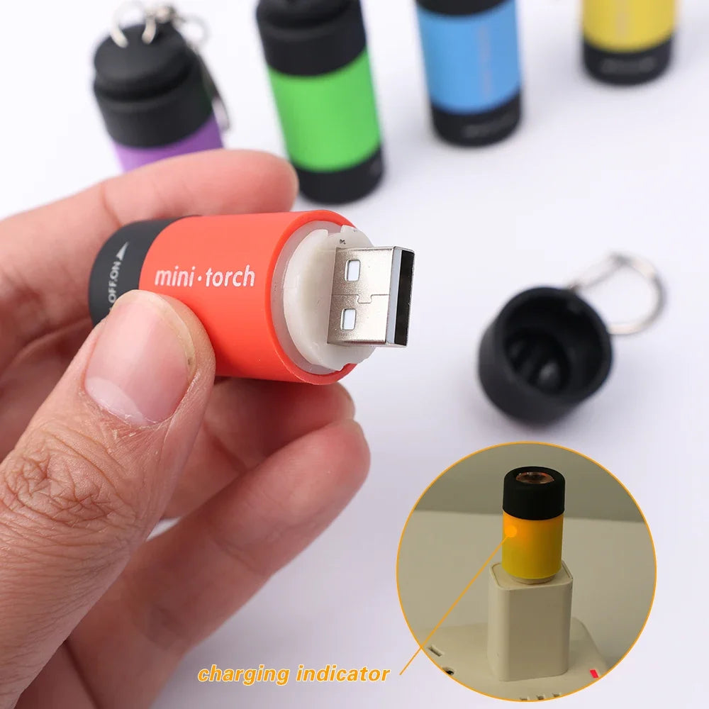 Led micro pocket flashlight portable USB rechargeable