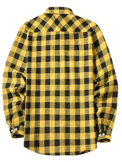 Spring and Autumn Fashion Cotton Long Sleeve Men's Flannel