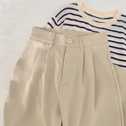 High Waist Women Suit Pants Fall Straight Office Ladies