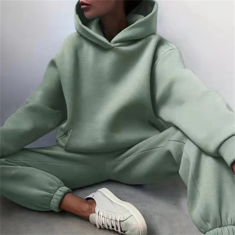 Women's Tracksuit Autumn Fashion Warm Hoodie Sweatshirts