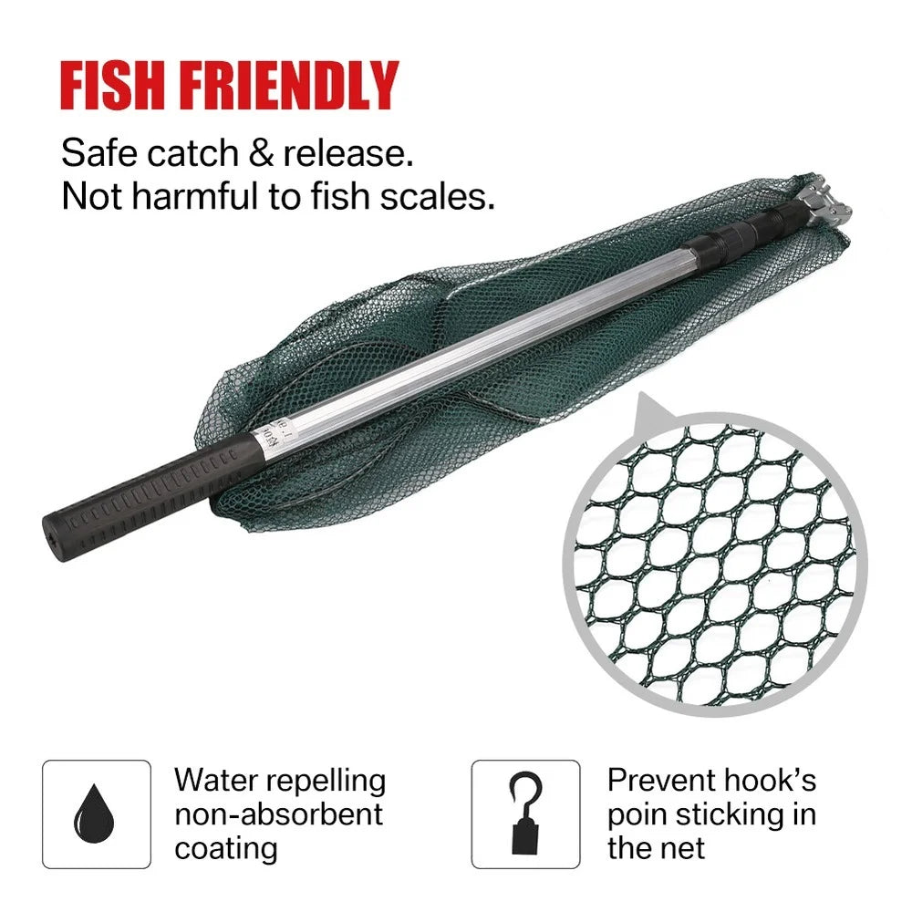 Telescopic Landing Net Folding Fishing Pole Extending