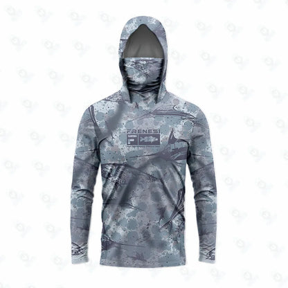 Fishing Shirts Men Sun Protection Hoodie Mask All-in-one