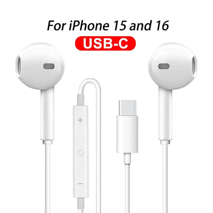 Original Headphones For Apple iPhone 16 15 Pro Max