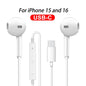 Original Headphones For Apple iPhone 16 15 Pro Max