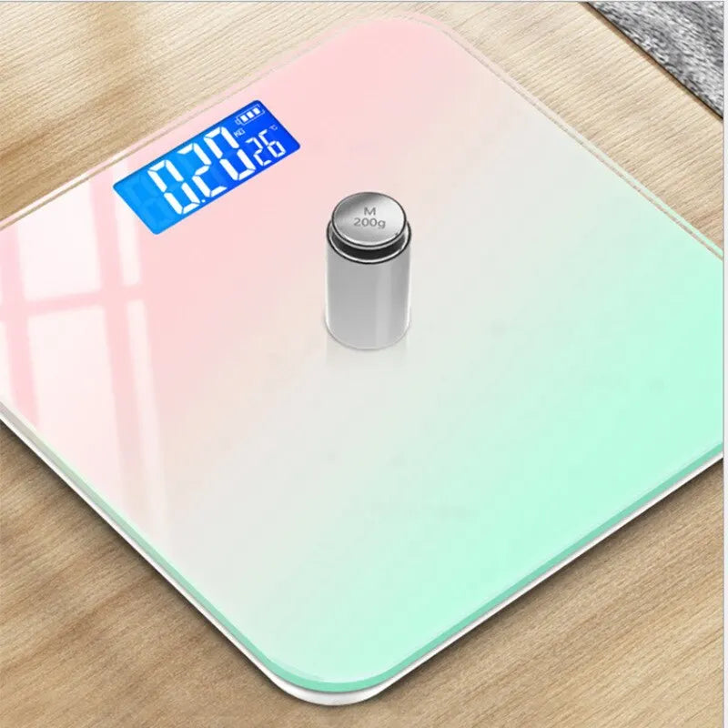 Gradient Color Intelligent LCD Electronic Scale Digital Display Glass Weight Scale