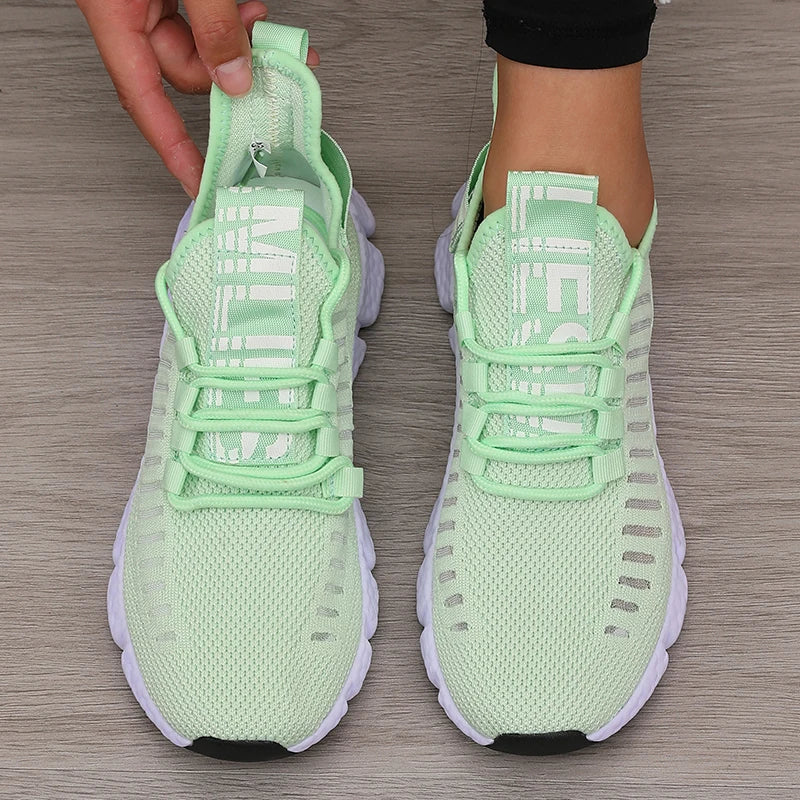 Women's Sports Shoes Mesh Lightweight Soft Sole Jogging Strap Breathable