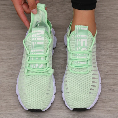 Women's Sports Shoes Mesh Lightweight Soft Sole Jogging Strap Breathable