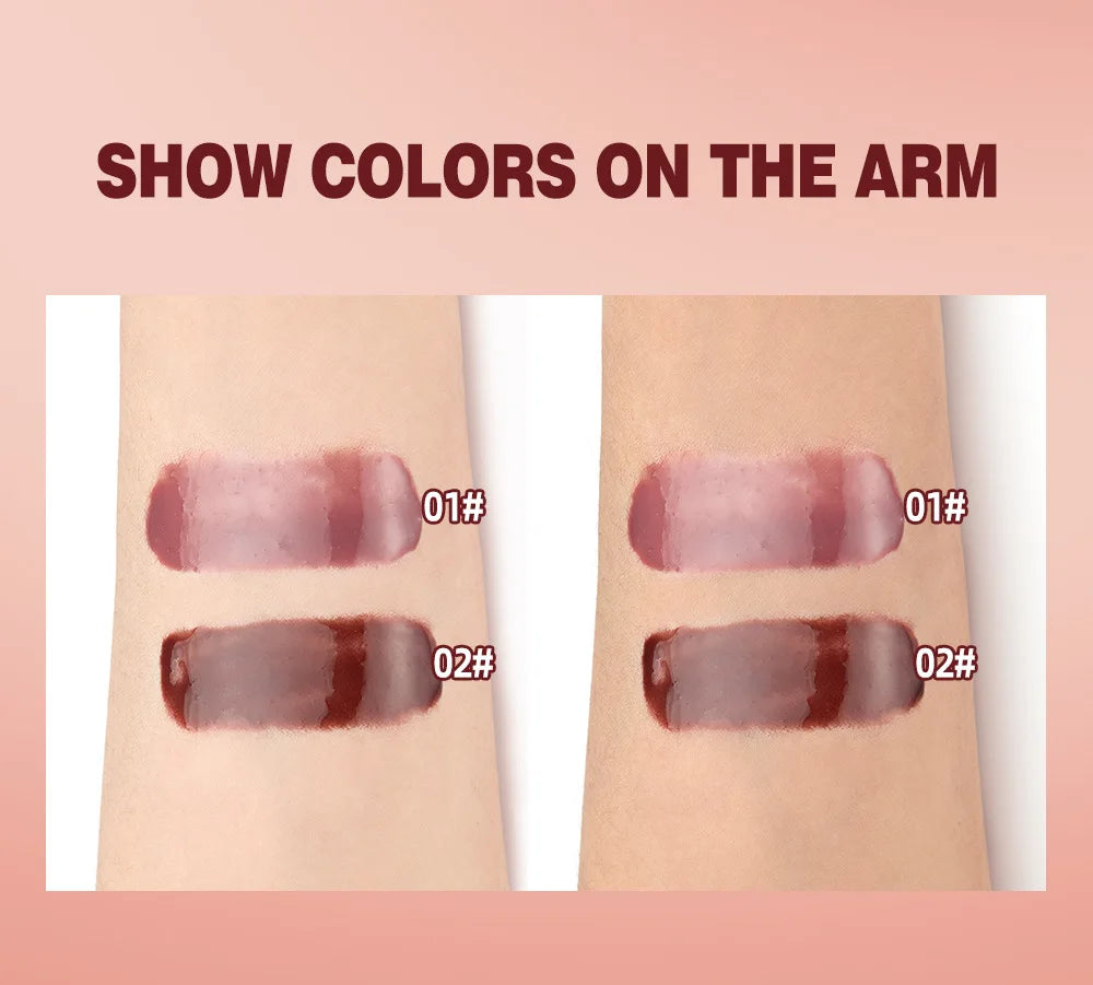 New Nude Red Bean Clear Water Gloss Glass Lip Gloss Moisturizing