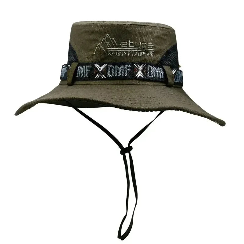 Summer Men Bucket Hat Outdoor UV Protection