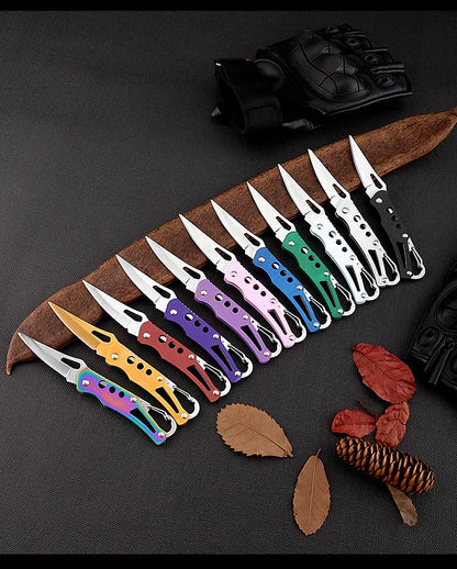 Mini Pocket Folding Knife Outdoor Keychain Portable Paring