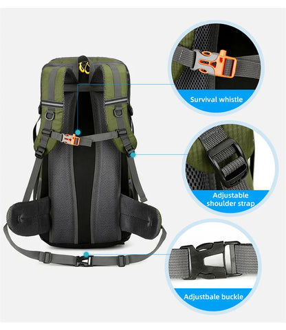 50L Travel Backpack Camping Men Large Hiking Bag