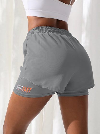 Women's High Rise Yoga Shorts With Elastic Proximity Control Running Shorts