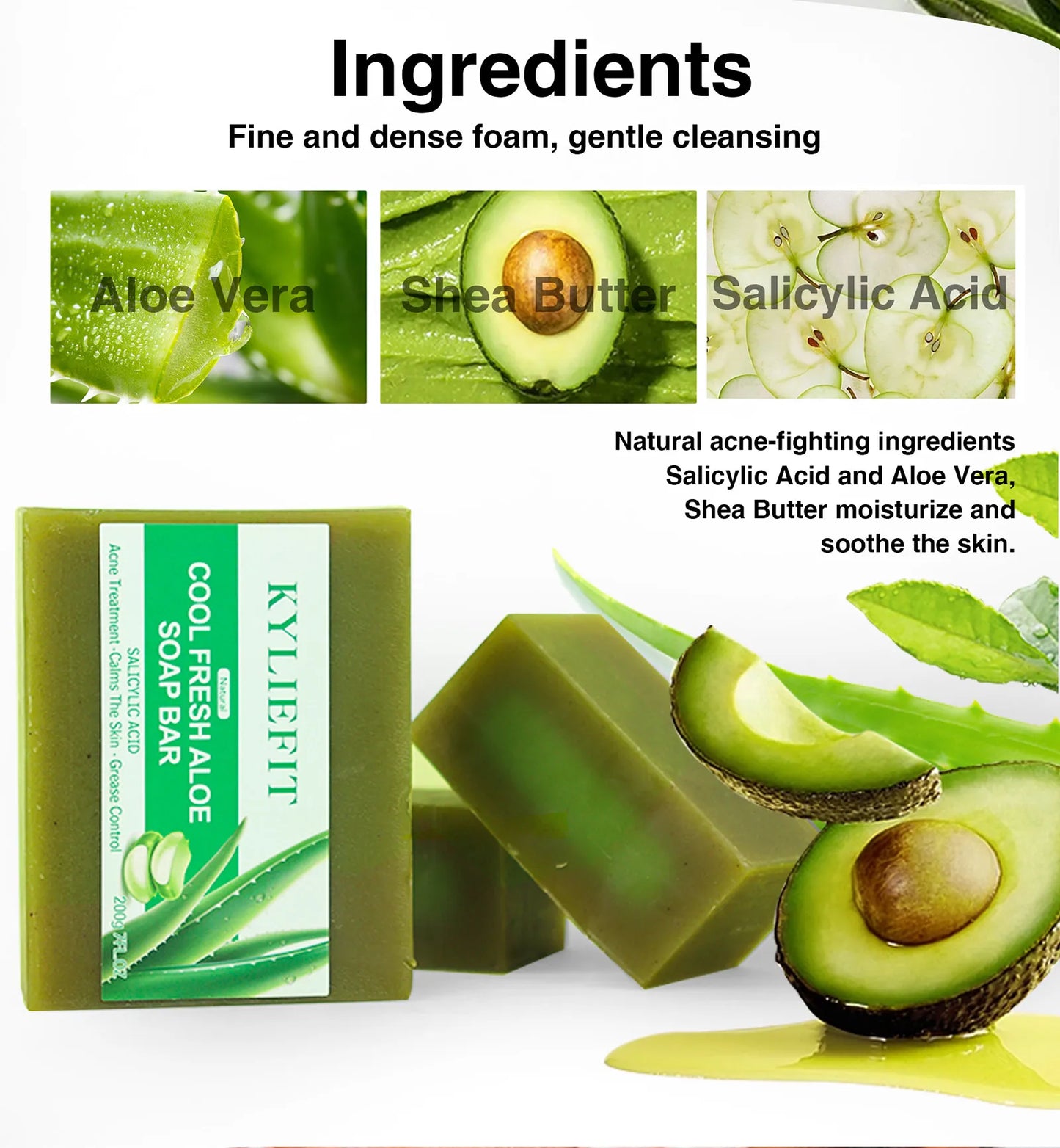 AILKE Aloe Vera Whitening Soap, Remove Acne