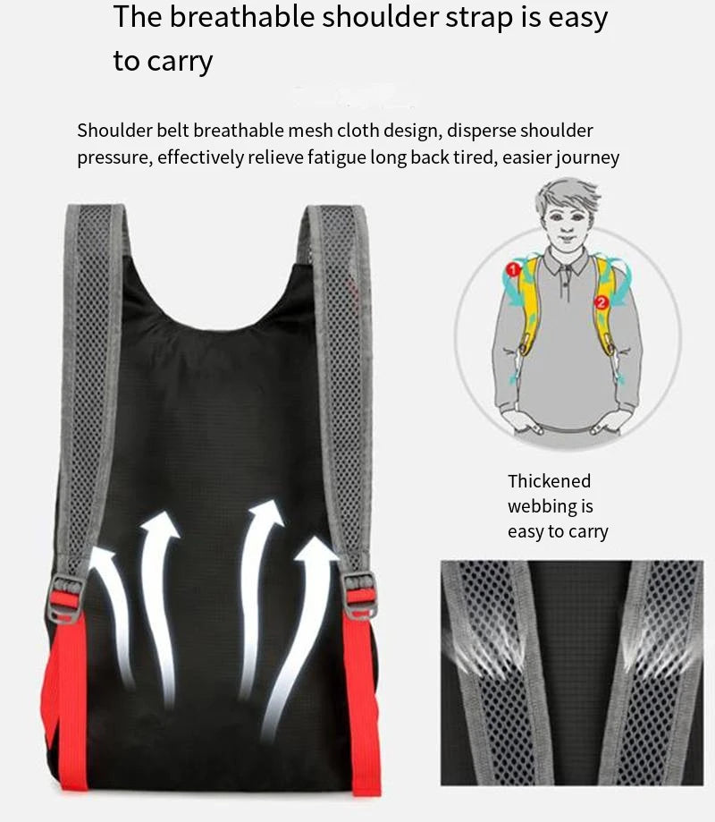 Multifunctional Outdoor Folding Backpack High Density Lightweight