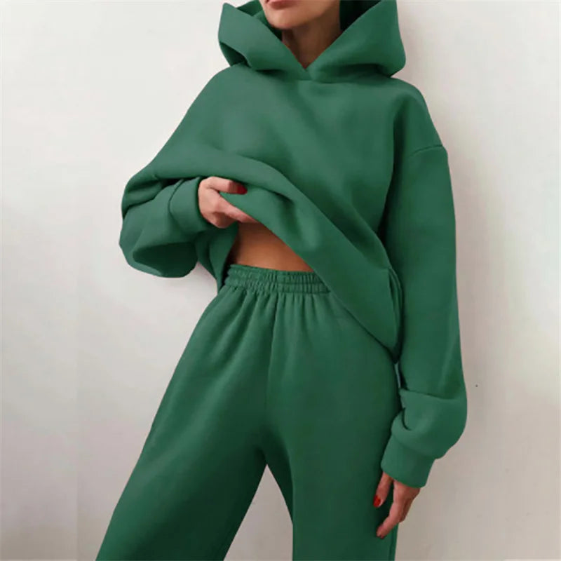 Women's Tracksuit Autumn Fashion Warm Hoodie Sweatshirts