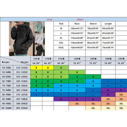 Loose Turtleneck Hoodie Mens' Casual Hooded Sweatshirt