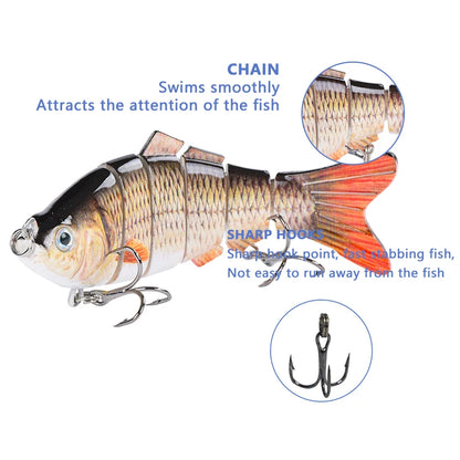 4 Inch 6 Segments Jointed Hard Artificial Fishing Lures