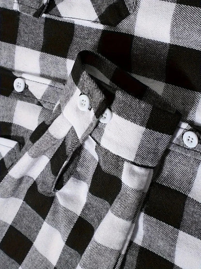 Spring and Autumn Fashion Cotton Long Sleeve Men's Flannel