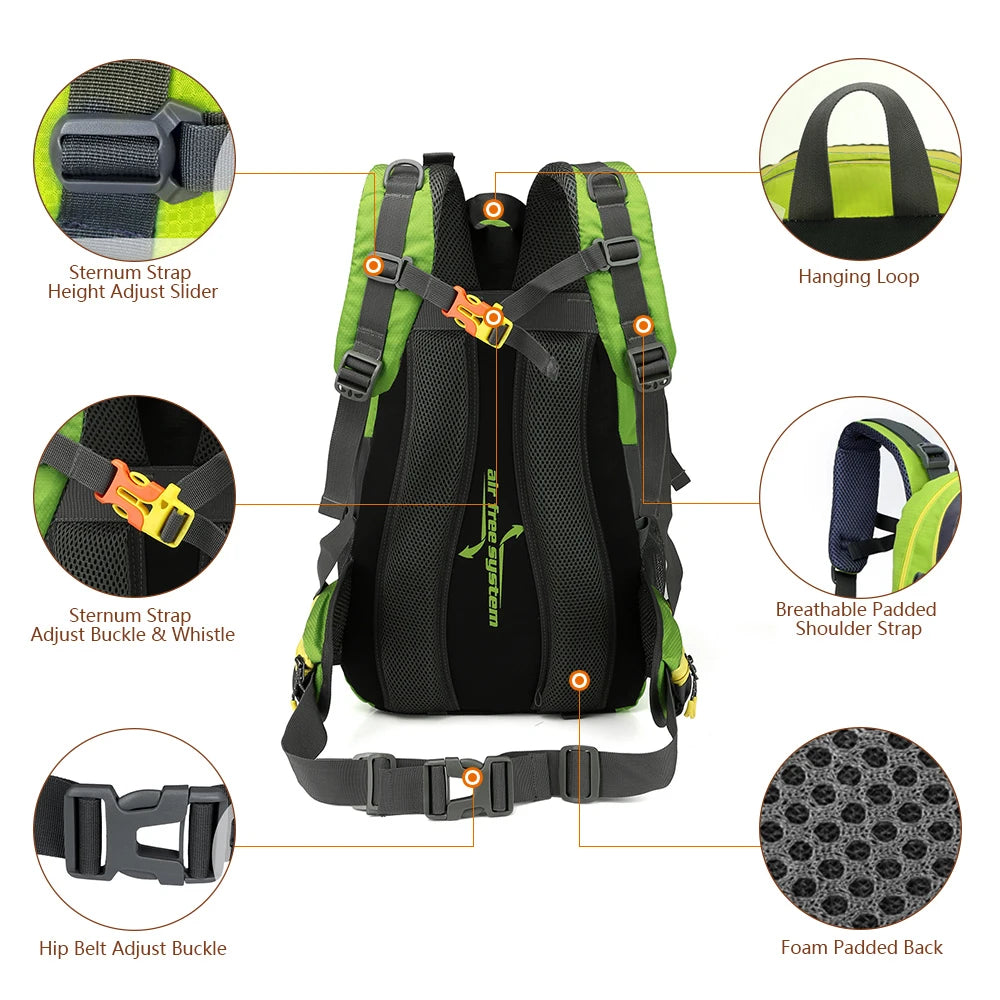 Water Resistant Travel Backpack Camping Hiking Laptop Daypack