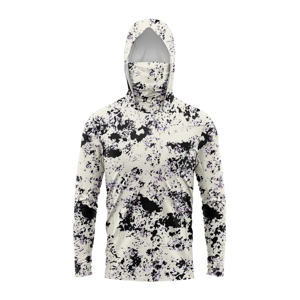 Men Hood Fishing Shirt long sleeve fishing t shirt uv protection