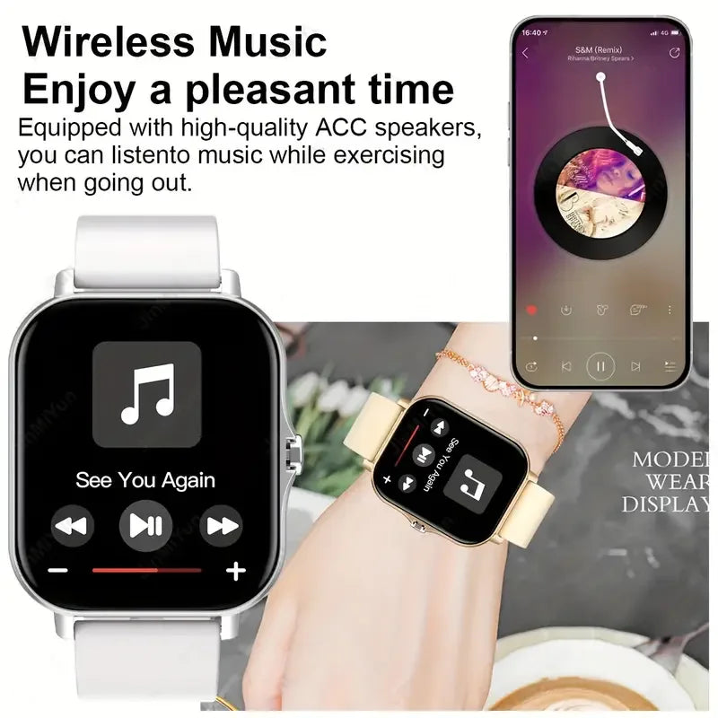 2025 New Smart Watch Bluetooth Talking Blood Oxygen/Blood Pressure Monitor Smart Watch