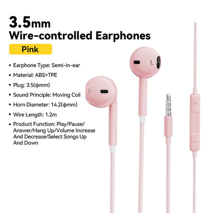 Wired Headphones In Ear Headset Wired Earphones