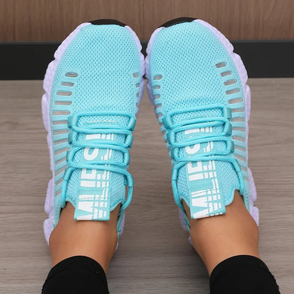 Women's Sports Shoes Mesh Lightweight Soft Sole Jogging Strap Breathable
