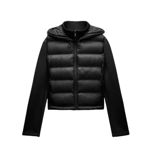 2025 Winter New Arrival  Women's Lightweight Warm Down Jacket with Long Sleeves and Zippered Hooded Sports Coat
