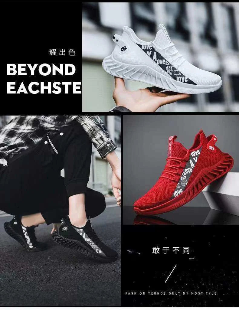 Men's mesh breathable casual sneakers summer soft sole