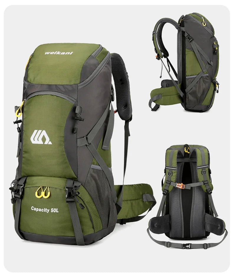 50L Travel Backpack Camping Men Large Hiking Bag