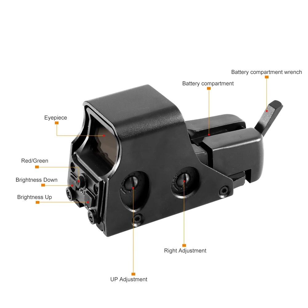 Red Green Dot Holographic Sight Scope Hunting
