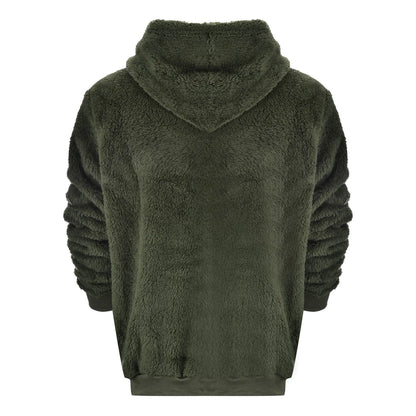 Men's Autumn Plush Hoodies Fuzzy Fleece Comfy