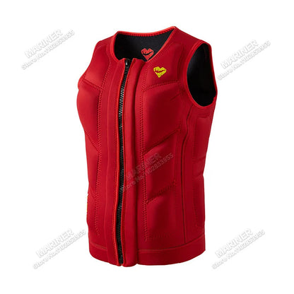 Premium Elastic Neoprene Impact Vest wake surfing Comp Vest