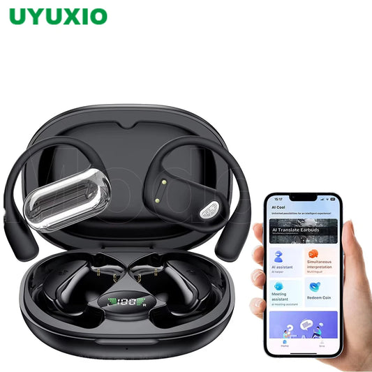 Real Time Translator Headphones AI Language Translation Earbuds 144 Languages
