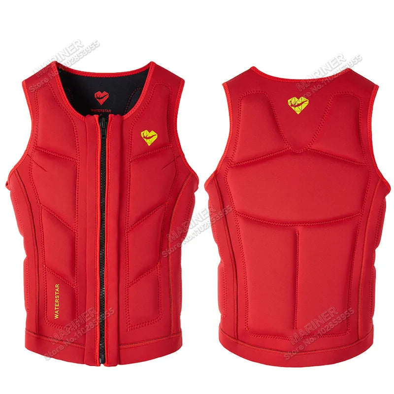Premium Elastic Neoprene Impact Vest wake surfing Comp Vest
