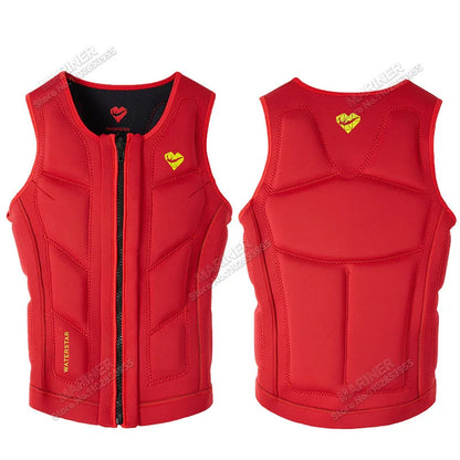 Premium Elastic Neoprene Impact Vest wake surfing Comp Vest